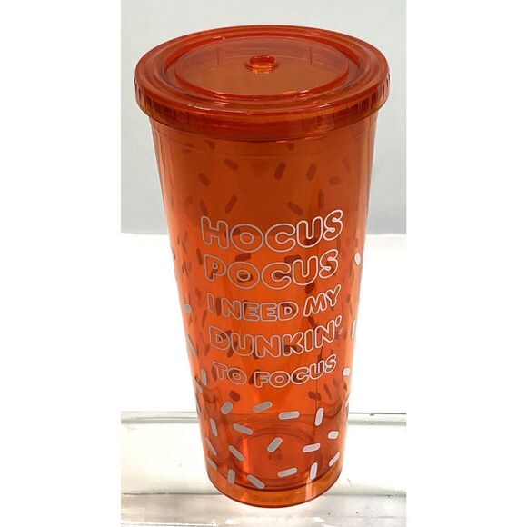 Dunkin Donuts Halloween Travel Mug Cup Hocus Pocus Tumbler 24oz Glow In Dark - Picture 13 of 13